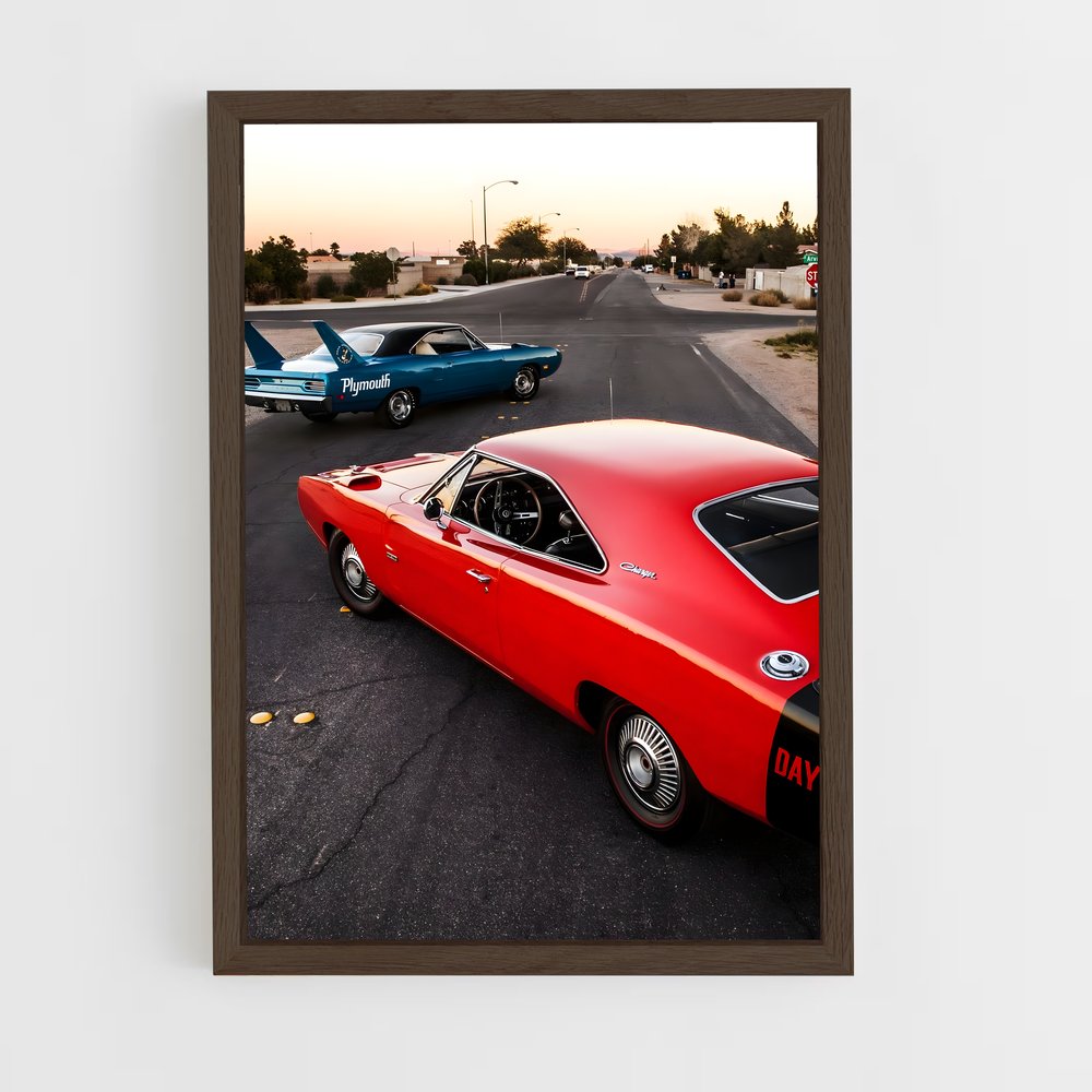 Poster Daytona Rouge – affiche Dodge (vue 5)